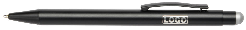 Ручка шариковая алюминиевая BLACK BEAUTY, цвет серебристый, чёрный