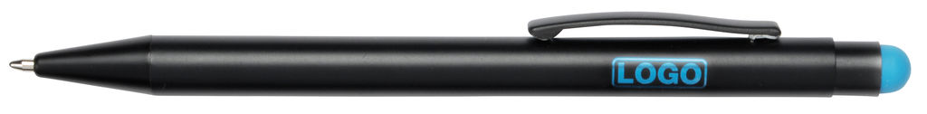 Ручка шариковая алюминиевая BLACK BEAUTY, цвет голубой, чёрный