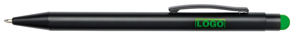 Ручка шариковая алюминиевая BLACK BEAUTY, цвет зелёный, чёрный