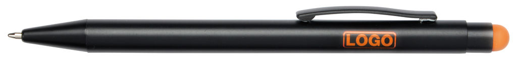 Ручка шариковая алюминиевая BLACK BEAUTY, цвет оранжевый, чёрный