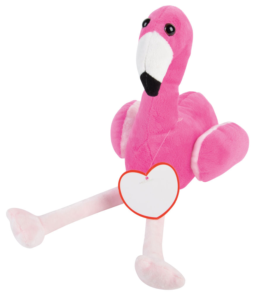 Плюшевый фламинго LUISA, цвет белый, чёрный, розовый