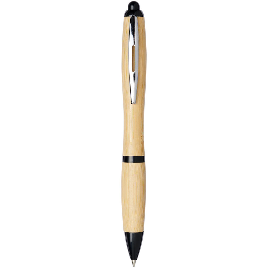 Ручка кулькова Nash , колір натуральний, суцільний чорний