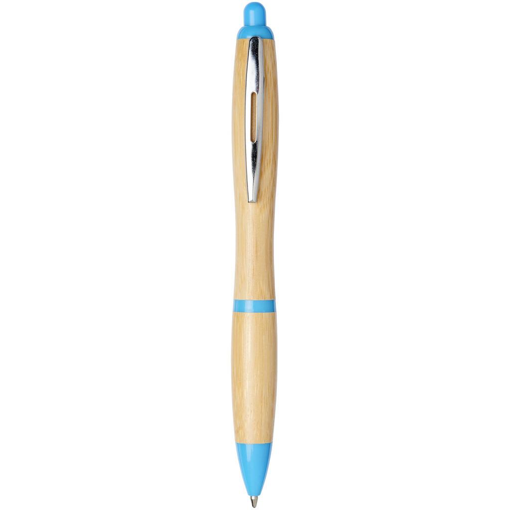 Ручка кулькова Nash , колір натуральний, світло-синій
