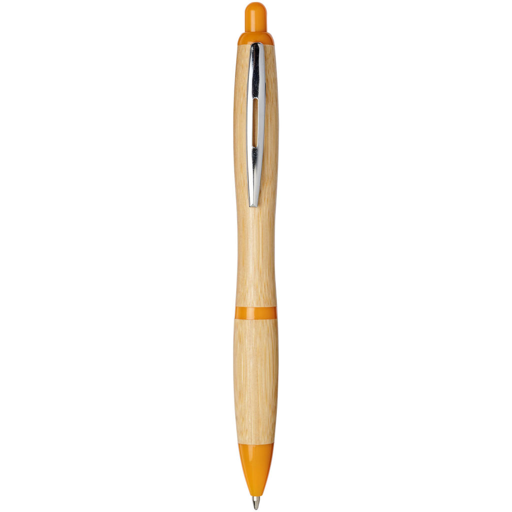 Ручка шариковая Nash , цвет натуральный, оранжевый