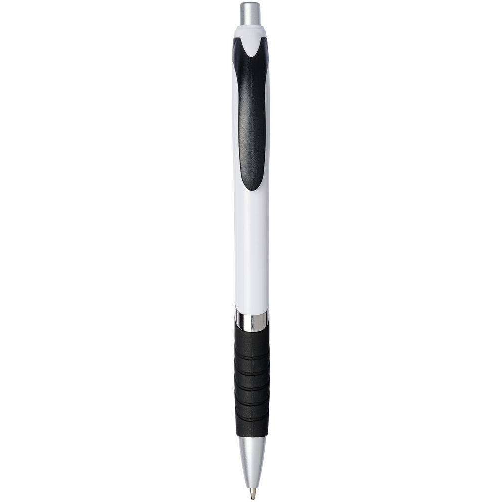 Ручка кулькова Turbo, колір білий, суцільний чорний