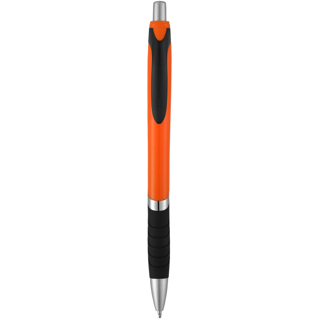 Ручка кулькова Turbo , колір помаранчевий, суцільний чорний