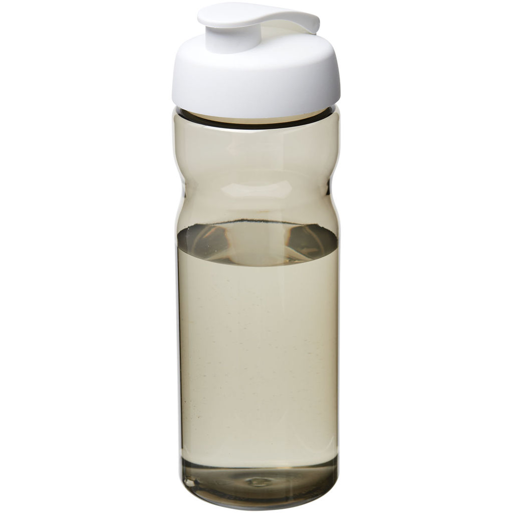 Пляшка спортивна H2O Eco , колір темно-сірий, білий