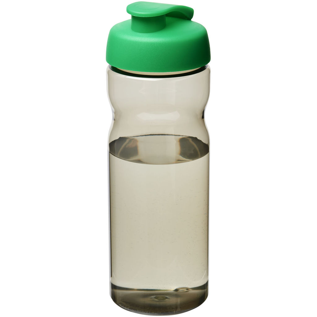Пляшка спортивна H2O Eco , колір темно-сірий, зелений світлий