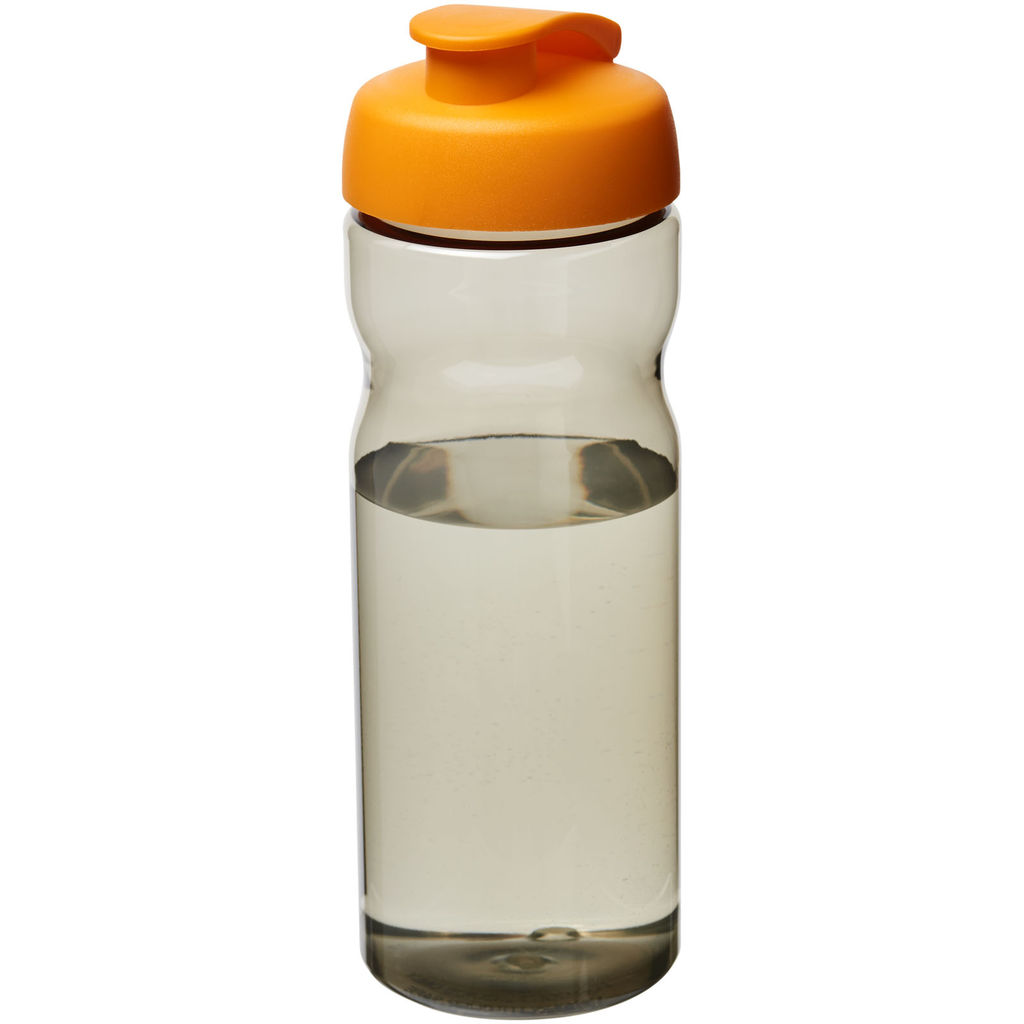 Пляшка спортивна H2O Eco , колір темно-сірий, помаранчевий