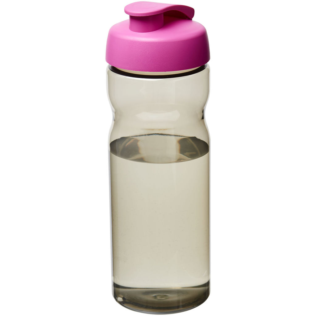Пляшка спортивна H2O Eco , колір темно-сірий, фуксія