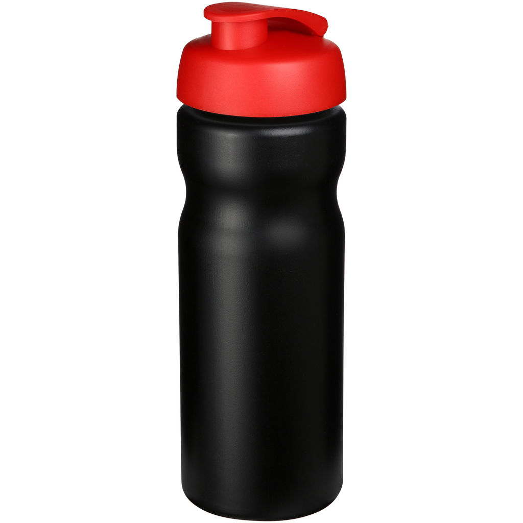 Пляшка спортивна Baseline Plus , колір суцільний чорний, червоний