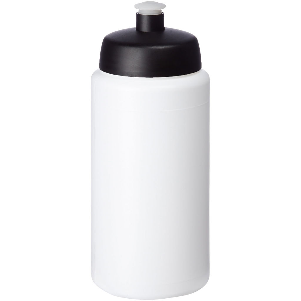 Бутылка спортивная Baseline Plus grip , цвет белый, сплошной черный
