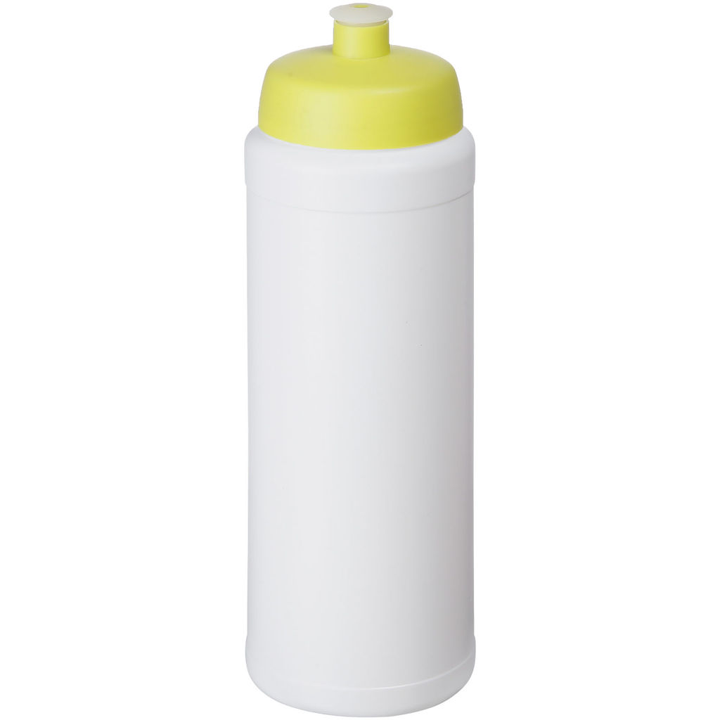 Бутылка спортивная Baseline Plus grip , цвет белый, лайм