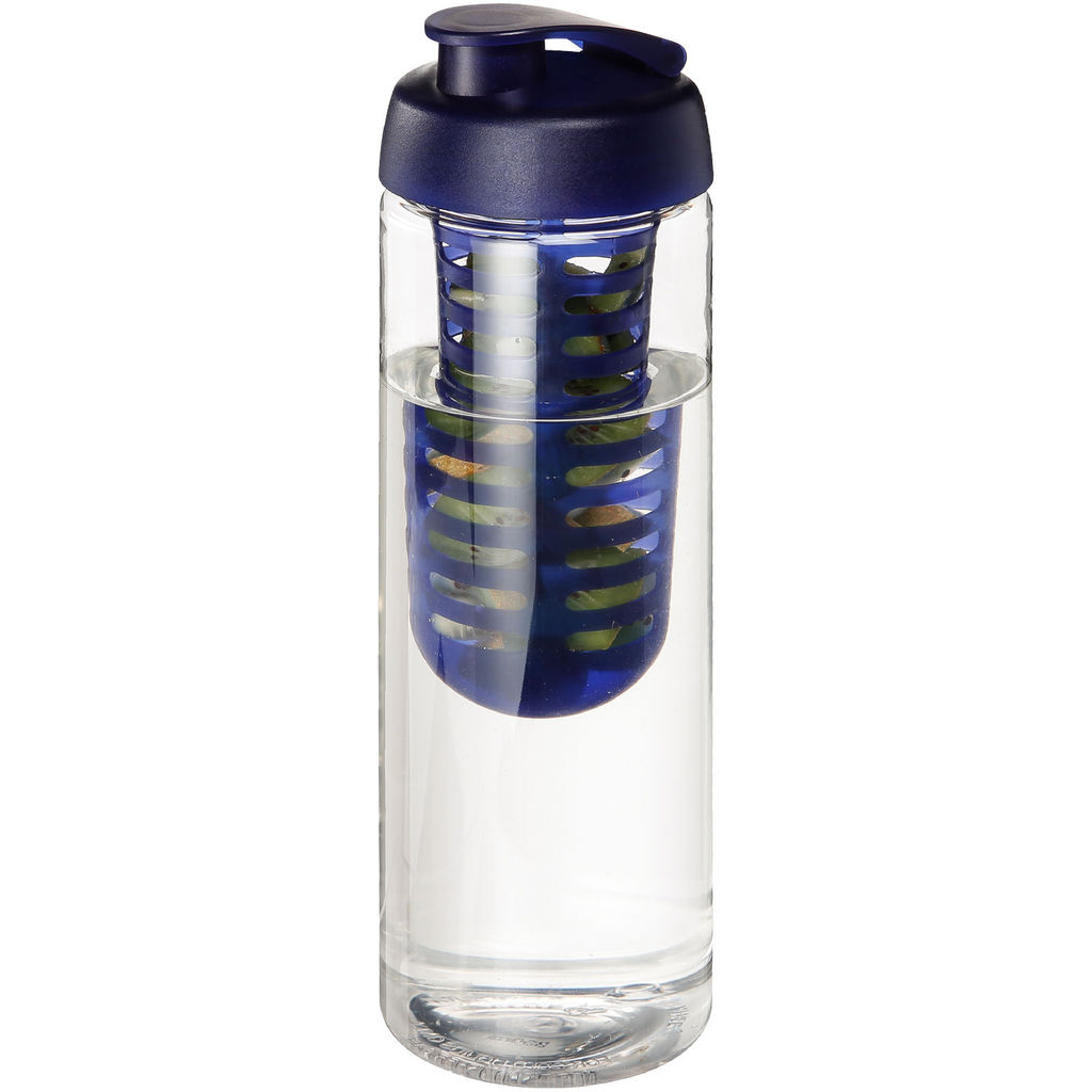 Бутылка H2O Treble , колір прозорий, синій