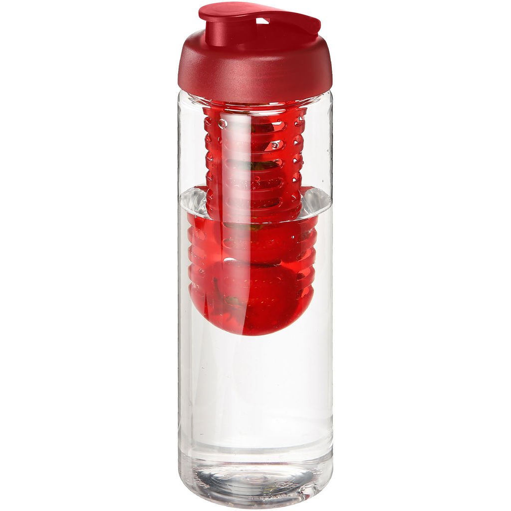 Бутылка H2O Treble , колір прозорий, червоний