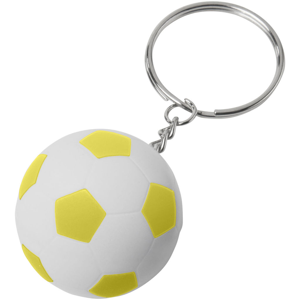 Брелок футбольний Striker, колір білий, жовтий
