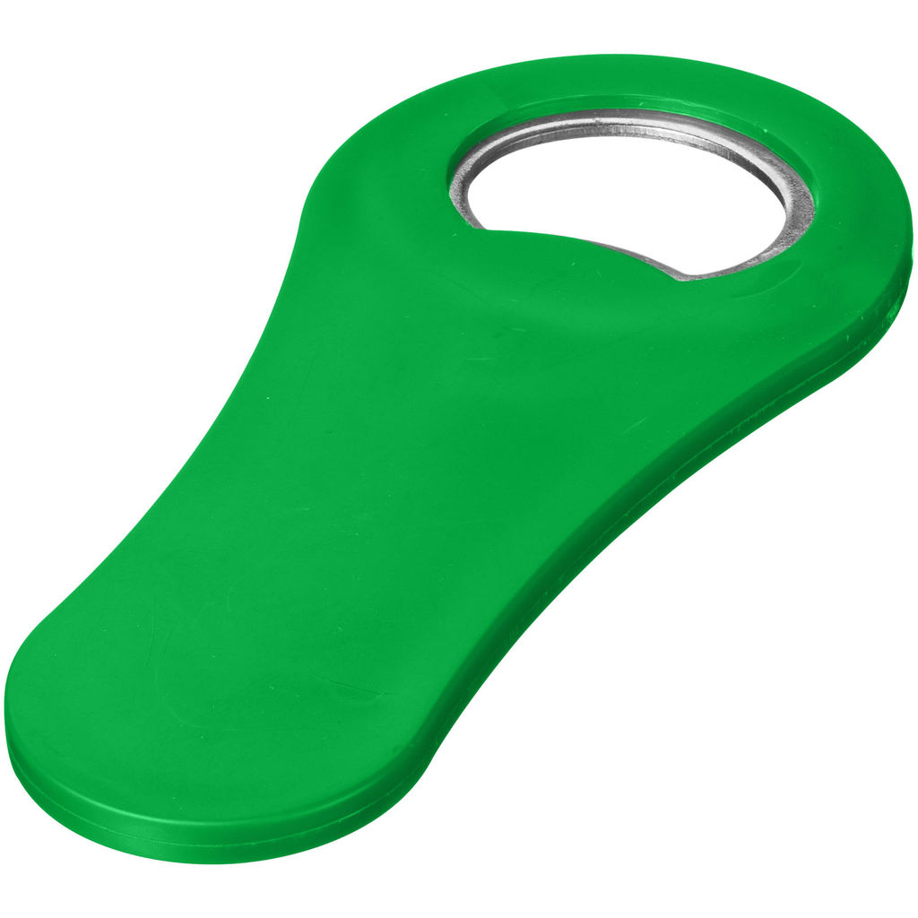 Відкривачка магнітна для пляшок Rally, колір зелений