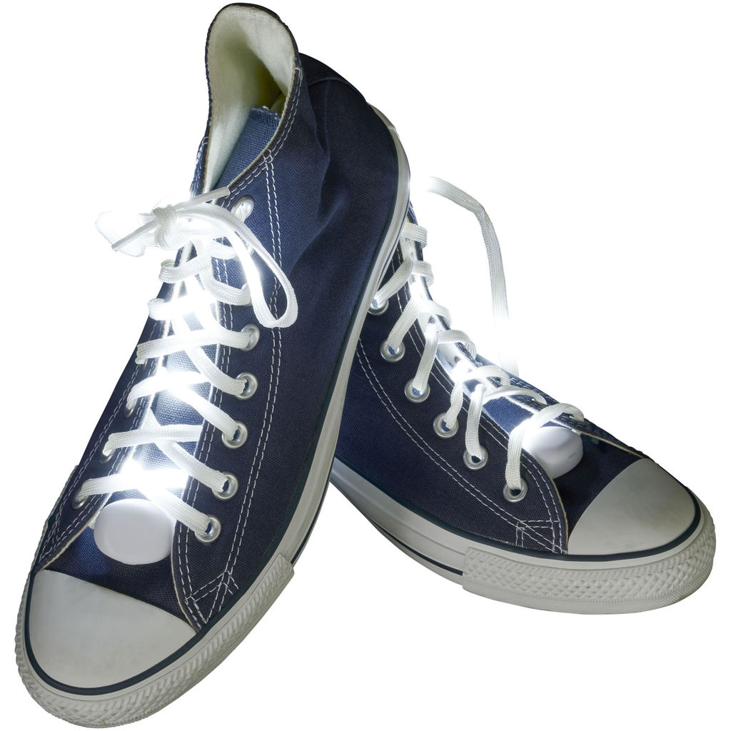 Шнурки для взуття LightsUp світлодіодні, колір білий