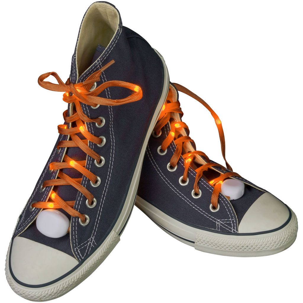 Шнурки для взуття LightsUp світлодіодні, колір помаранчевий