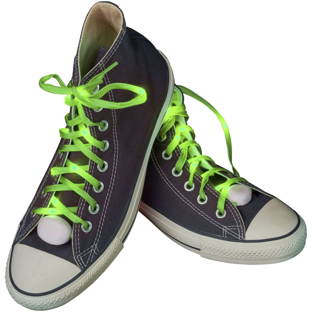 Шнурки для взуття LightsUp світлодіодні, колір лайм