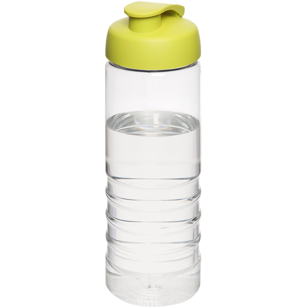 Бутылка спортивная H2O Treble , цвет прозрачный, лайм