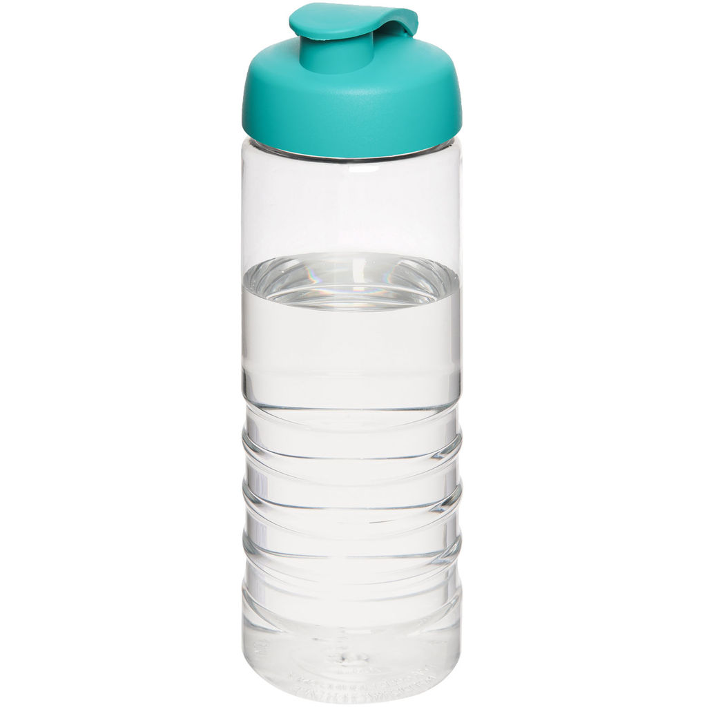 Пляшка спортивна H2O Treble , колір прозорий, колір морської хвилі