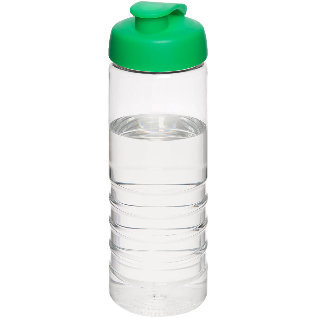 Бутылка спортивная H2O Treble , цвет прозрачный, зеленый