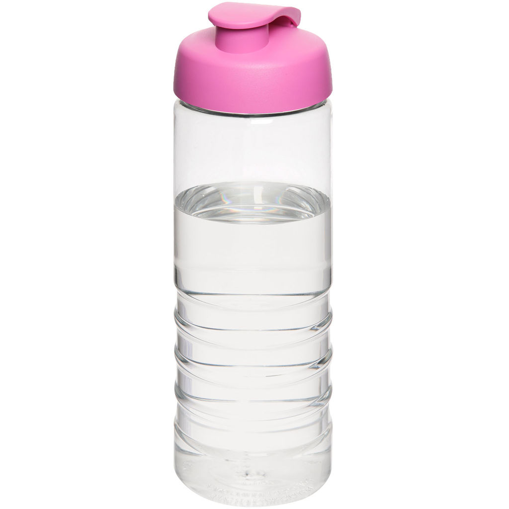 Пляшка спортивна H2O Treble , колір прозорий, рожевий