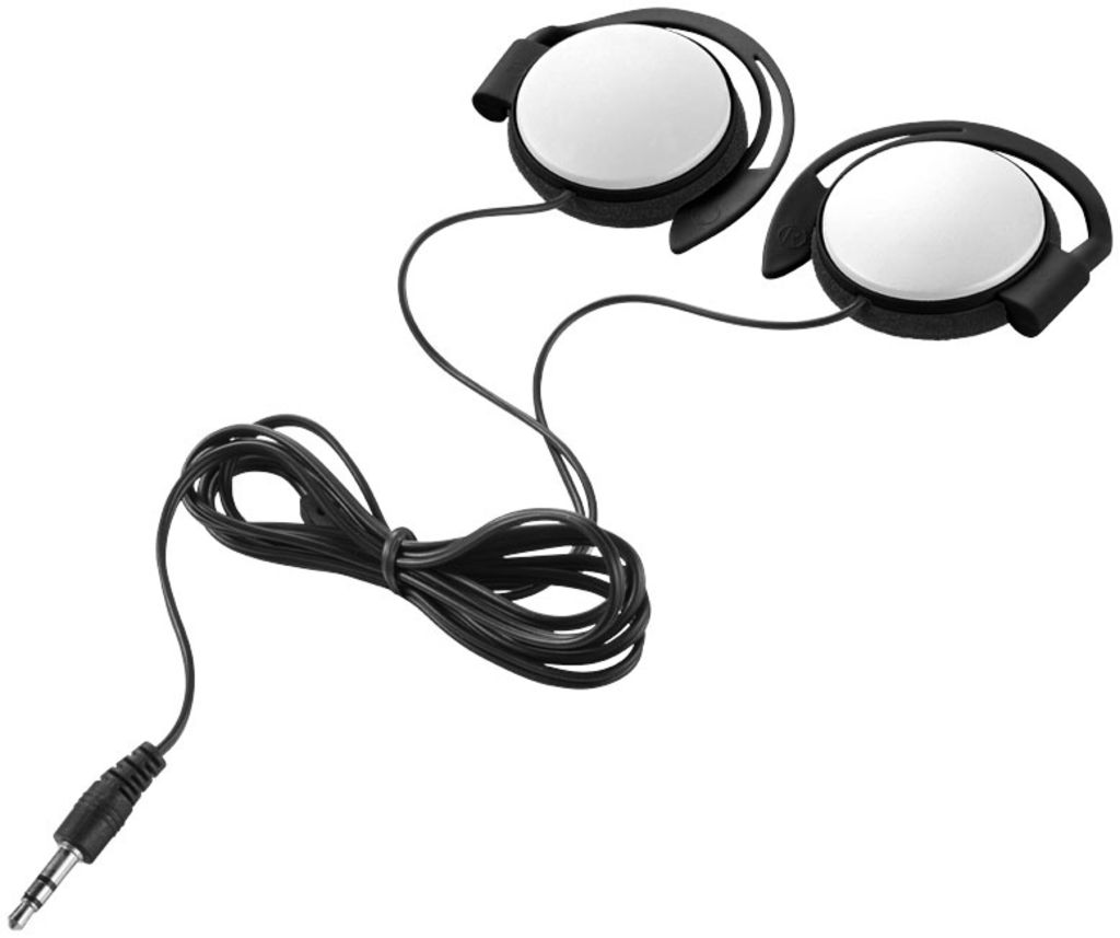 Навушники-кліпси Volcan, колір чорний з білим