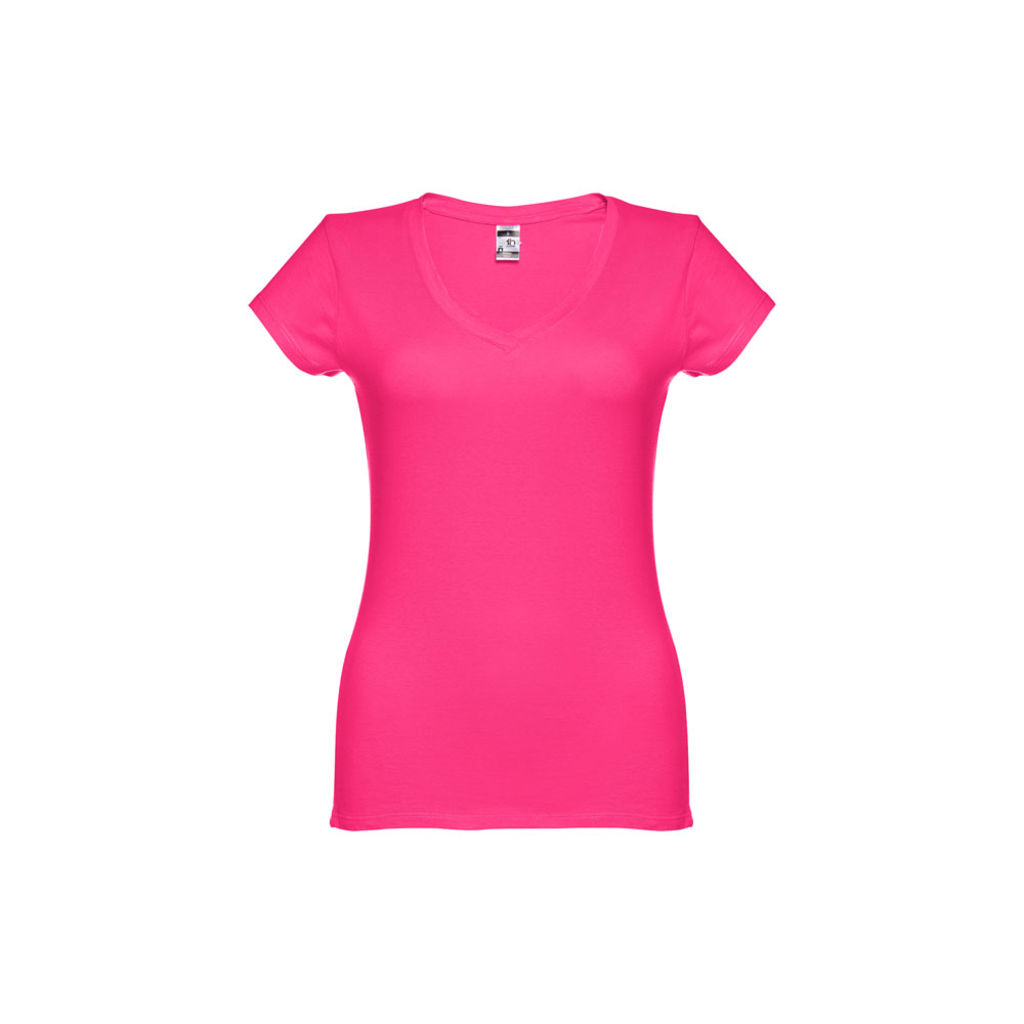 ATHENS WOMEN. Женская футболка, цвет фуксия  размер XL - 30118-102-XL- Фото №2