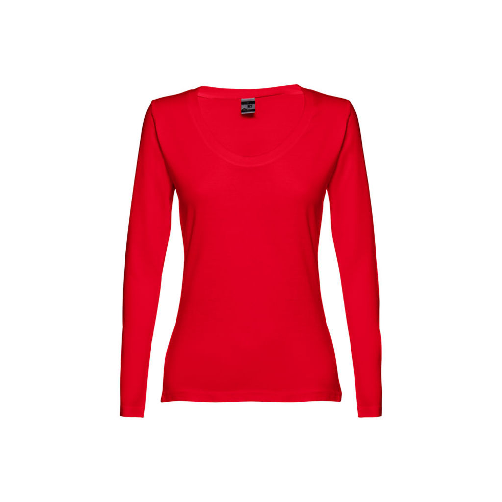 BUCHAREST WOMEN. Женская футболка с длинным рукавом, цвет красный  размер XL - 30126-105-XL- Фото №2