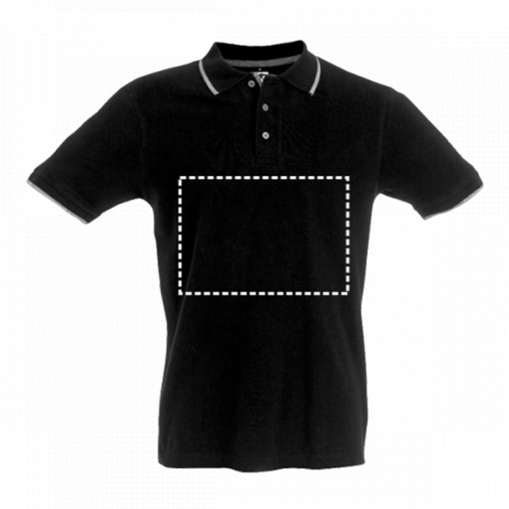 ROME. Мужское поло  slim fit, цвет черный  размер S - 30137-103-S- Фото №4