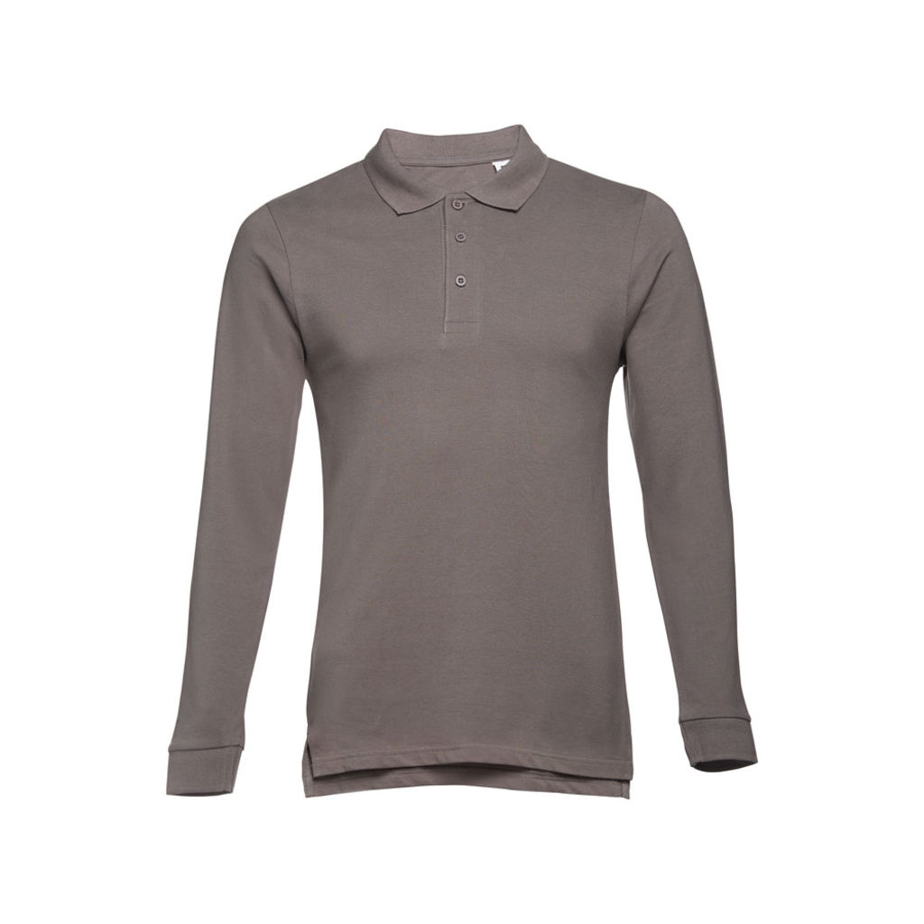 THC BERN. Men's long sleeve polo shirt, колір сірий  розмір 3XL - 30143-113-3XL- Фото №2
