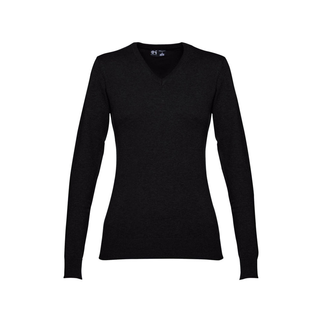 MILAN WOMEN. Женский пуловер с v-образным вырезом, цвет черный  размер XL - 30150-103-XL- Фото №2