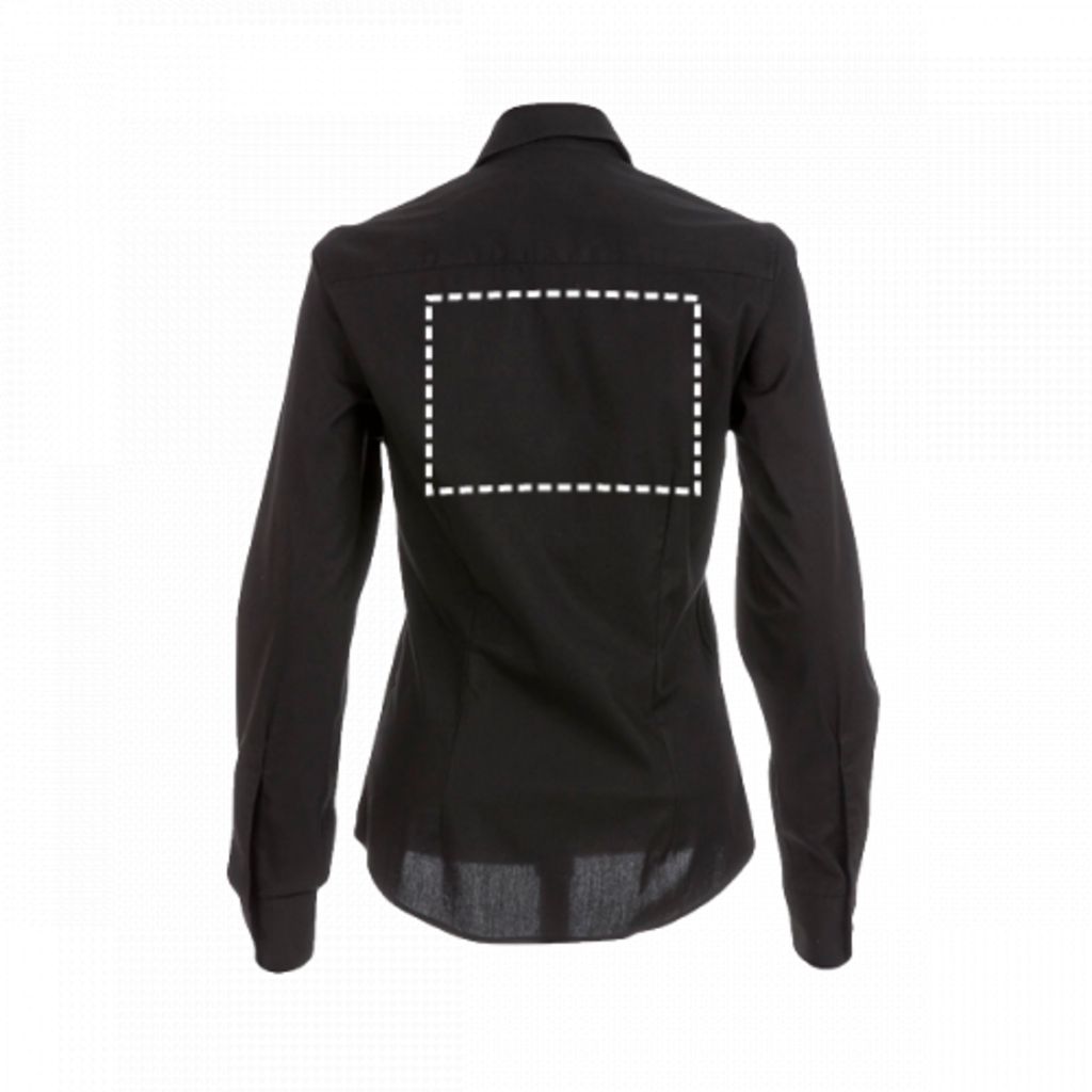 THC PARIS WOMEN. Жіноча сорочка popeline, колір чорний  розмір L - 30152-103-L- Фото №7