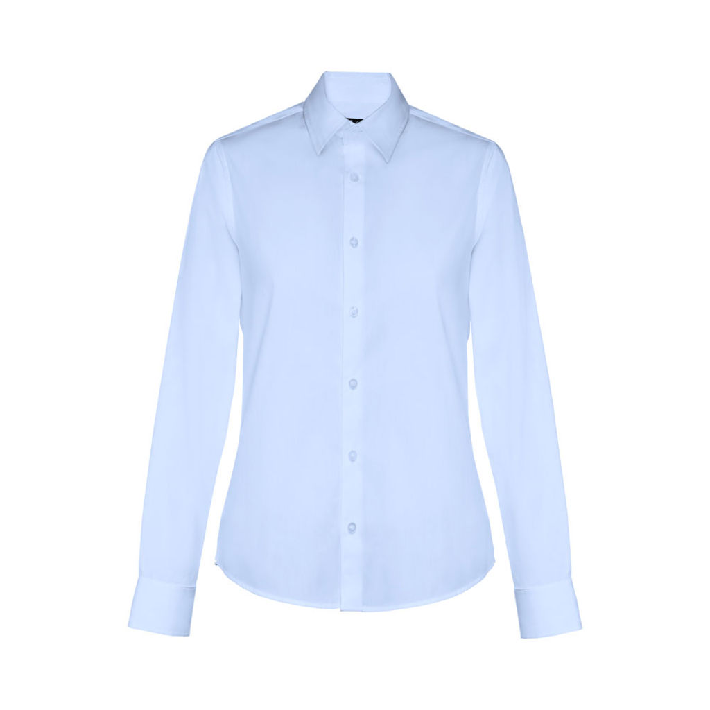 THC PARIS WOMEN. Жіноча сорочка popeline, колір блакитний  розмір L - 30152-124-L- Фото №2