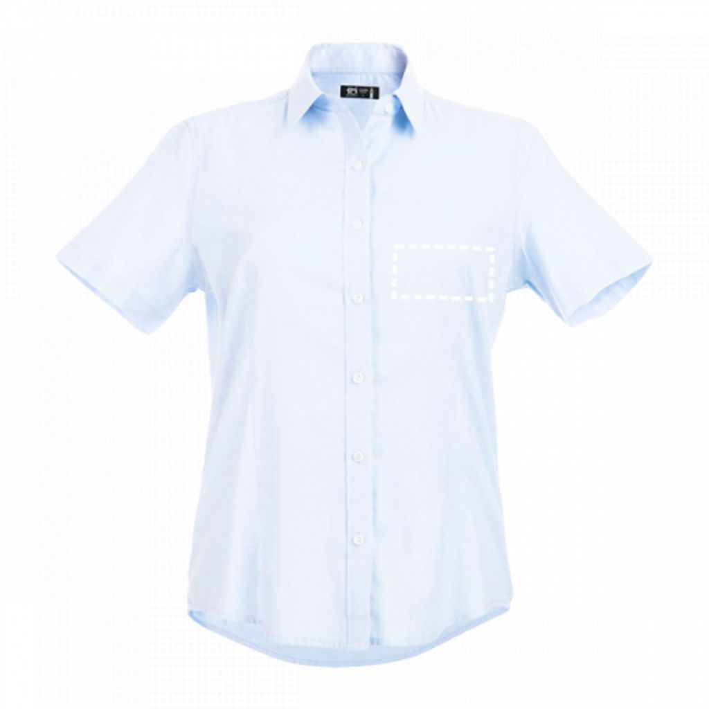 THC LONDON WOMEN. Оксфордська сорочка для жінок, колір блакитний  розмір S - 30158-124-S- Фото №4