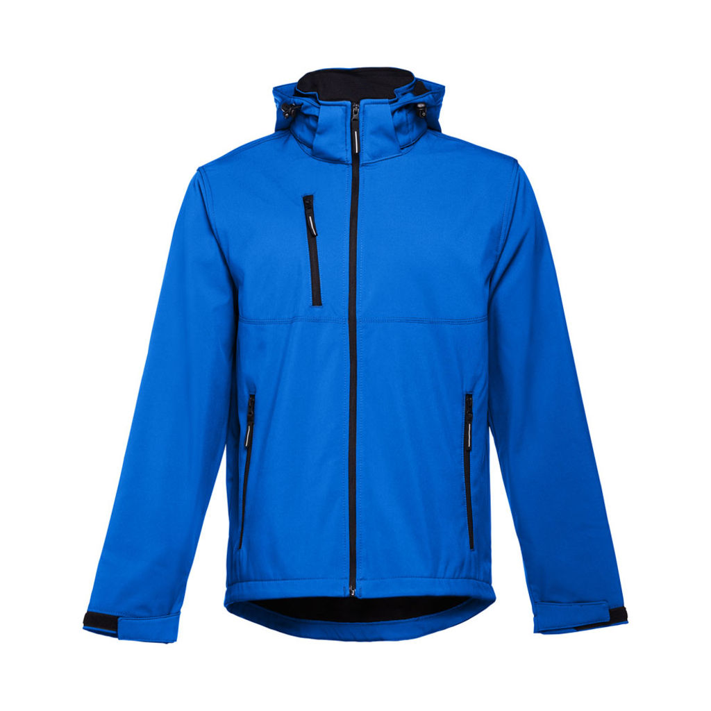 ZAGREB. Мужской SoftShell со съёмным капюшоном, цвет королевский синий  размер L - 30180-114-L- Фото №2