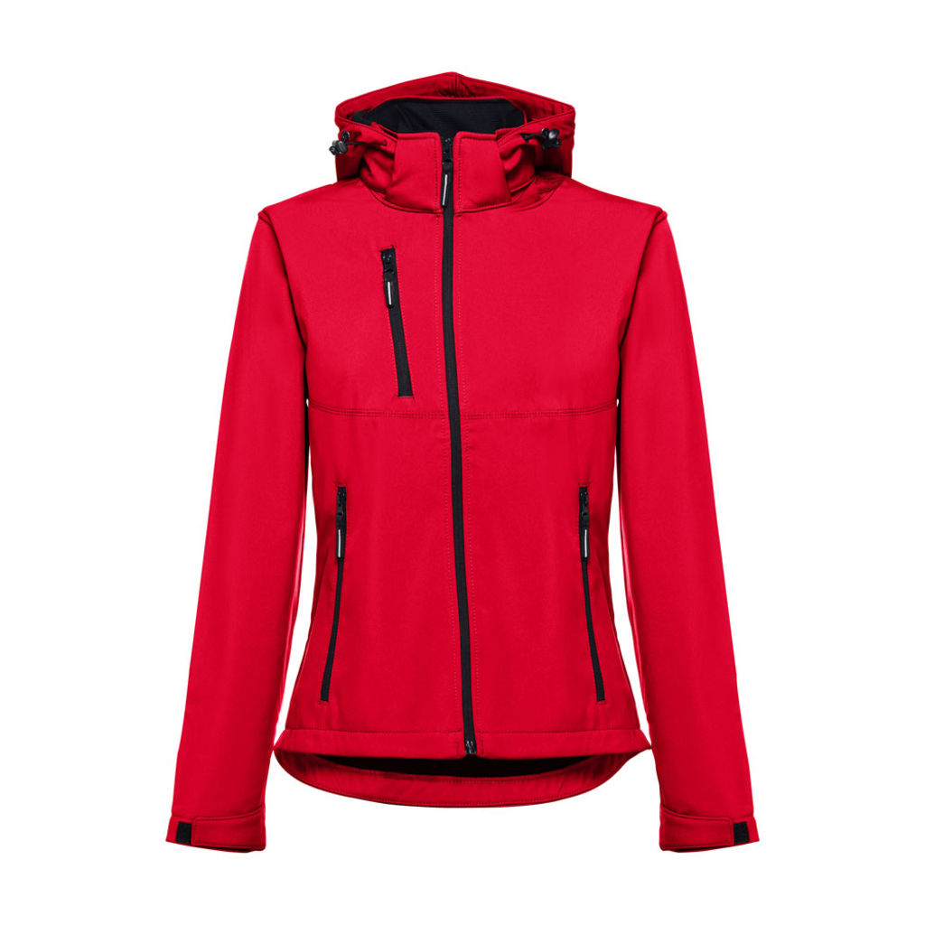 THC ZAGREB WOMEN. Жіноча куртка softshell зі знімним капюшоном, колір червоний  розмір L - 30181-105-L- Фото №2