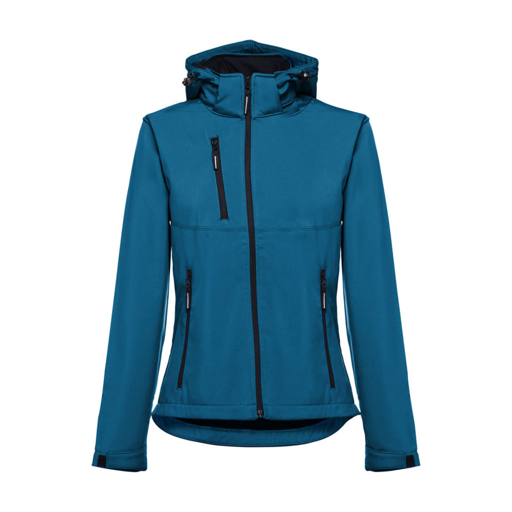 THC ZAGREB WOMEN. Жіноча куртка softshell зі знімним капюшоном, колір бензиновий синій  розмір L - 30181-174-L- Фото №2