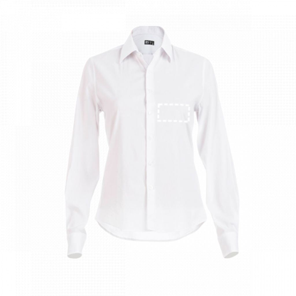 THC PARIS WOMEN WH. Жіноча сорочка popeline, колір білий  розмір L - 30195-106-L- Фото №5