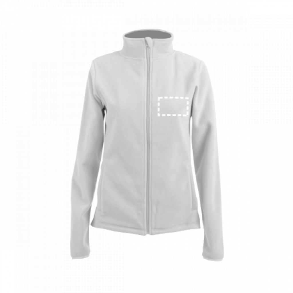 THC HELSINKI WOMEN WH. Жіноча флісова куртка з блискавкою, колір білий  розмір S - 30205-106-S- Фото №3