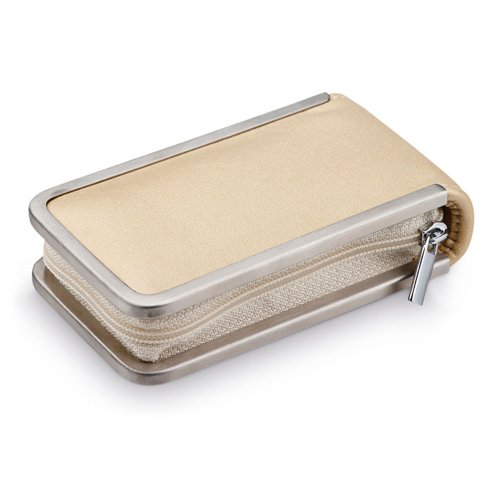 Набор для маникюра из шести предметов из нержавеющей стали, цвет золотой - 92198-137- Фото №2