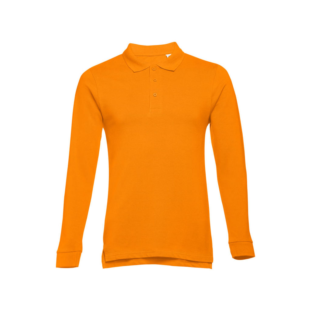 BERN. Мужское поло с длинным рукавом, цвет оранжевый  размер 3XL