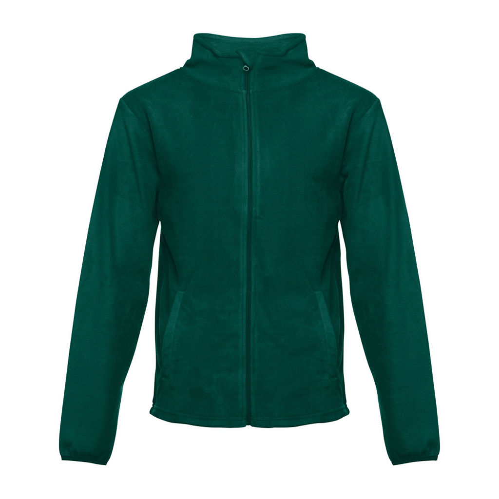 HELSINKI. Мужская флисовая куртка с молнией, цвет темно-зеленый  размер L