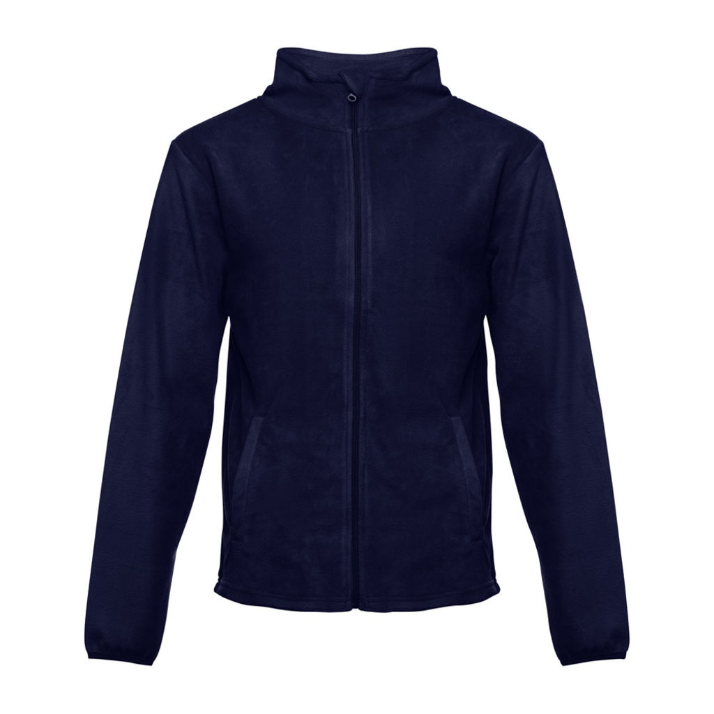 HELSINKI. Мужская флисовая куртка с молнией, цвет темно-синий  размер L