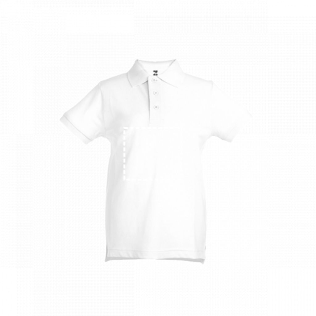 ADAM KIDS. Дитяча футболка-поло унісекс, колір білий  розмір 10 - 30172-106-10- Фото №2