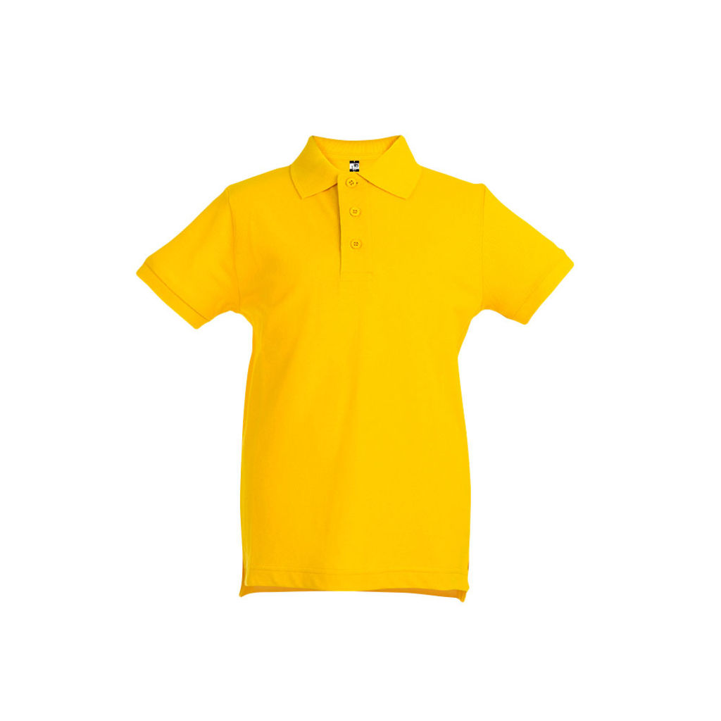 ADAM KIDS. Детская футболка-поло унисекс, цвет желтый  размер 10