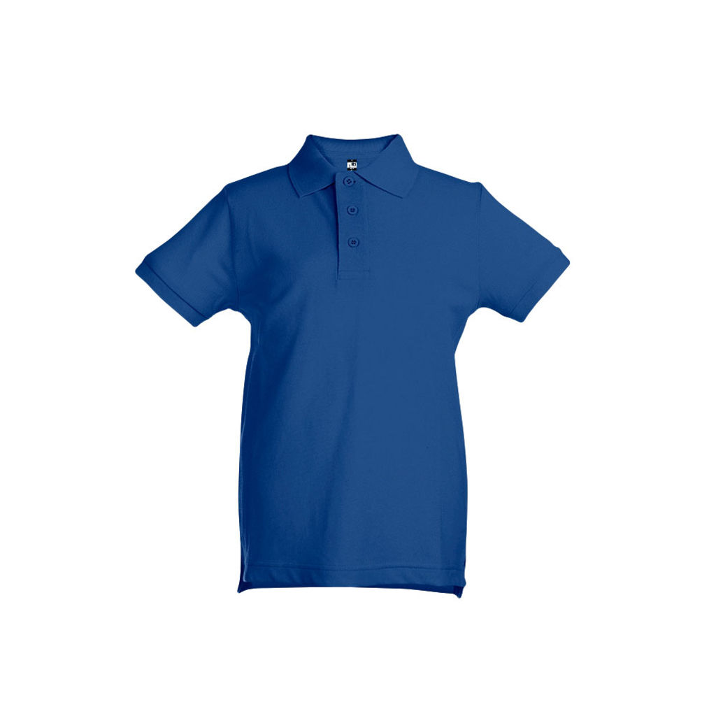 ADAM KIDS. Детская футболка-поло унисекс, цвет королевский синий  размер 10