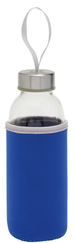 Бутылка стеклянная  TAKE WELL, цвет прозрачный, синий